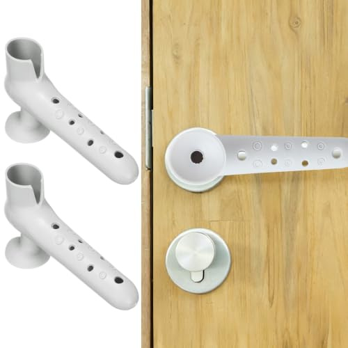 Toddmomy 2Pcs Silicone Door Handle Covers with Suction Cups Noise-Free Door Knob Protectors for Wall and Child .71X3.74X1.57 Inches