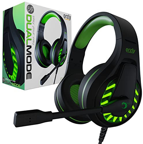 Orzly Gaming Headset for PC and Gaming Consoles compatible with PS5, PS4, XBOX SERIES X | S, XBOX ONE, Switch & Steam Deck with noise cancelling mic - RXH-30 Sagano Edition