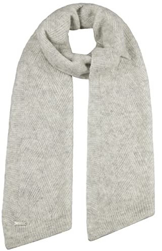 Seeberger Ricarda Schal mit Alpakawolle Damenschal Winterschal Wollschal Strickschal Damen - Winter Herbst-Winter - One Size grau