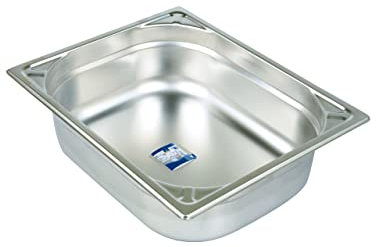 METRO Professional Cuve GN 1/2, Acier inoxydable, 65 mm, Récipient Alimentaire Gastronorm, pour Servir, Empilable, Argent