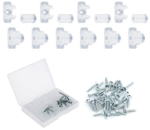 TOYMIS 10pcs Clips de Meuble pour Fausse Façade, avec Vis Clips de Tiroir de Meuble pour Fausse Façade en Acrylique pour Façades de Cuisine