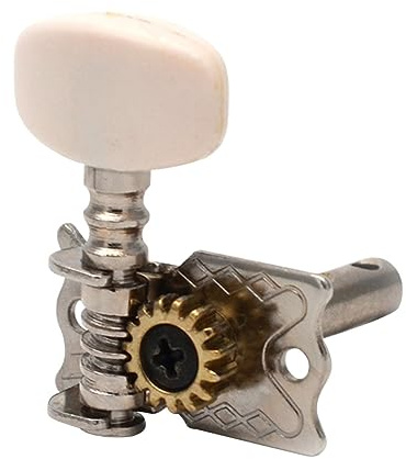 SUPVOX Piroli Meccaniche 6 Pezzi per Ukulele e Chitarra Acustica in Metallo e Plastica Bianco, Sostituzione e Miglioramento del Suono Design Vintage Elegante