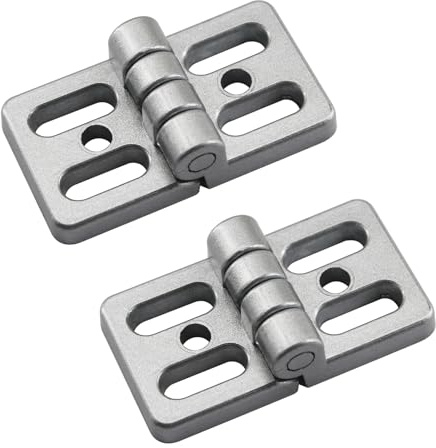 Lot de 2 charnières de porte robustes en alliage de zinc pour cadre profilé en aluminium