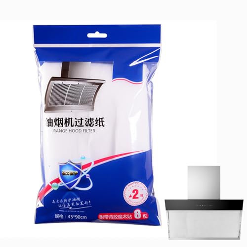 Gsycle 4 Stück Dunstabzugshaubenfilter, 45 x 90 cm Universal Vliesstoff Dunstabzugshaubenfilter Papier Küchenzubehör für die Küche Fett- und Geruchsfilterung
