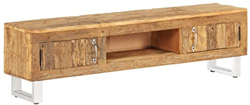 AJSEOYBS TV-Tisch,Tv Schrank Hochglanztv-Schrank Altholz Massiv 140x30x40 Cmgeeignet Geeignet für Arbeitszimmer, Wohnzimmer, Schlafzimmer und Empfangsräume