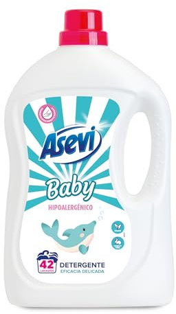 Asevi - Detergente Asevi Baby - Detergente Lavadora Líquido - Detergente Concentrado - Hipoalergénico - 42 Lavados