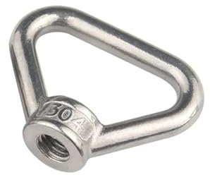 DUOCAI Dreieckige Ringmutter 1 Stück Dreieck-Ringmutter A2 Edelstahl M8 M10 M12 M14 – M24 Dreiecksmuttern Befestigungselement (Size : M 24)