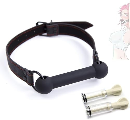 Bavaglio per la bocca in silicone nero Dogggg Bones Mouth Bone Bite Ball e potente secchio di aspirazione a sorpresa