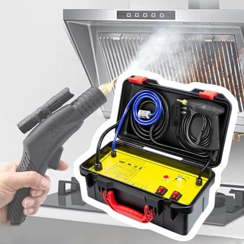 Limpiador de Vapor Doméstico, Máquina de Limpieza de Vapor de Alta Presión 3000W, Calentamiento Rápido de 15 s, Limpiador de Vapor Portátil Alta Temperatura de 115 °C,B
