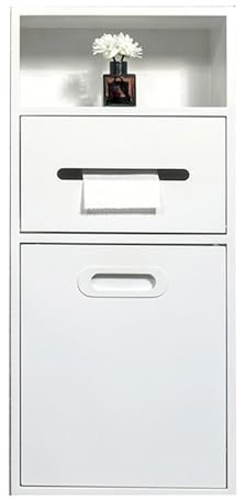 CVERTHAF Built-in Niches Stainless Steel Niches With Removable Door With Trash Can Bathroom Shower Customized Niche Next To Toilet Suitable For Parks Public Restrooms(White,30x67cm/11.5x26in)