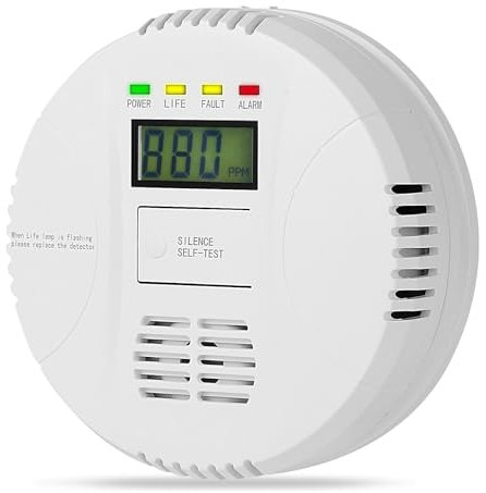 Carbon Monoxide Detectors Battery Powered, AGSMXSYG Carbon Monoxide Alarm with Digital Display, CO Detector Alarms Monitor Battery Operated for Home,RV & Kitchen
