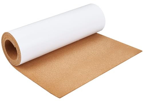 BENECREAT 2.5mx15cm Selbstklebende Korkrolle 4mm Dicke Pinnwände Aus Naturkork Klebrige Korkfliesen Für DIY Bastelarbeiten Küche Büro Schule Cork Bulletin