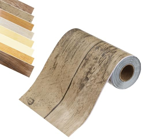 QUARKZMAN Ruban à Grain de Bois, 2 x 33Ft Ruban Réparation Adhésif Simulé Grain de Bois Patch Réparation pour Coin de Mur Table Porte Plinthes Sol Meubles Canapé (Gris/Érable Brun)