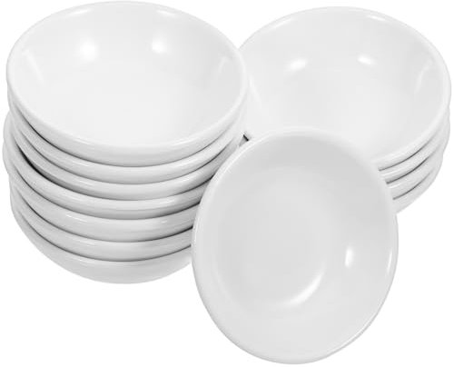 CIYODO 12pièces Bols à Sauce Céramique Blancs Coupelles Pour Sauce Soja Et Apéritifs Service Polyvalent Famille Et Restaurant