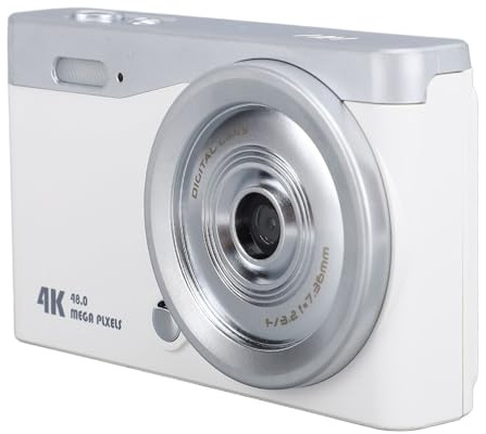 Generic Fotocamera Digitale, Fotocamera DV Facile da Usare con Luce di Riempimento per i Matrimoni di Laurea in Riunioni (WHITE)