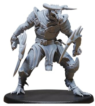 Unpainted DND Demon Knight Sickles Miniature Figurine, Tabletop Gaming Collectible, Fantasy World, Ideal Gift for Dungeon Masters and Collectors Alike - Designed by Epic Miniatures