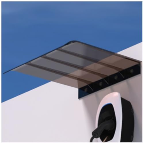 Tenda trasparente splicable, piccola porta d'ingresso, per esterni, patio, grondaia, per ingresso e finestra, baldacchino multifunzionale per la casa (marrone, 55 x 40 cm)