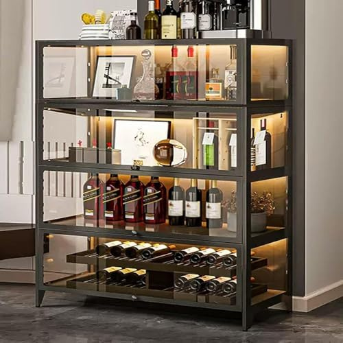 Vitrine en verre trempé, vitrine anti-poussière, armoire en acier au carbone, 3 côtés transparents, porte rabattable pour bureau et vente au détail