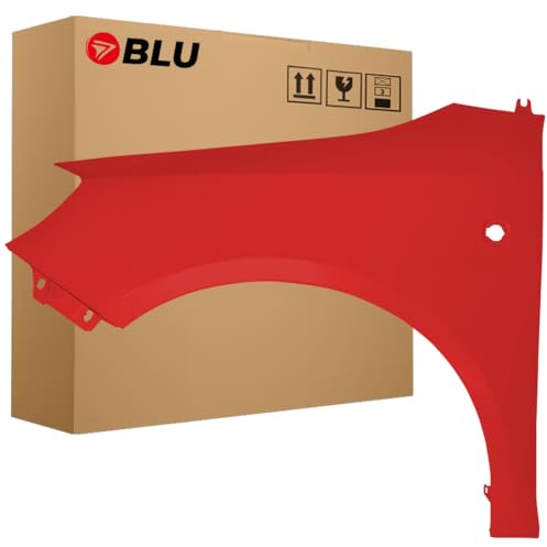 BLU Kotflügel Passend für Skoda Fabia II (5J) | Roomster 8151 Links Rot | 2007-2015 | Vorderseite Vorne | Lackiert | Einbaufertig