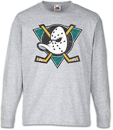 Urban Backwoods Ducks hockey barn flickor pojkar långärmad t-shirt, GRÅ, 4 År