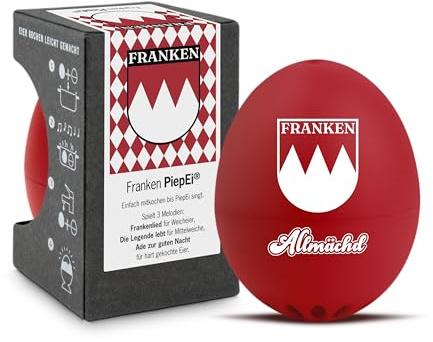 Brainstream Franken PiepEi - Singende Eieruhr zum Mitkochen - Eierkocher | Zusammen mit den Eiern kochen: Spielt für weich, mittel & hart eine Melodie - Lustiger & funktionaler Eggtimer - Musik Kochei