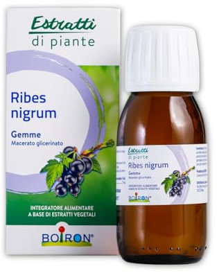 Estratti di Piante Ribes Nigrum - Macerato Glicerinato di Ribes Nero 60 ml | integratore alimentare, gemme di ribes nero, ingredienti 100% origine naturale, con bicchiere dosatore