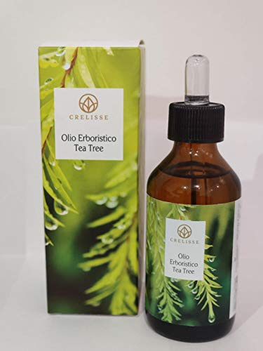 Oli erboristici rimedi naturali Argan - Lavanda - Mandorle dolci - Neem - Ricino - Tea Tree crelisse 100ml (Olio Essenziale Tea Tree)