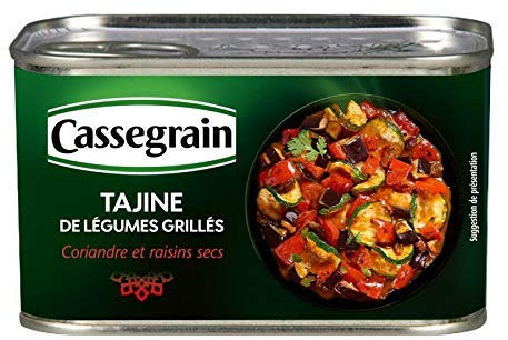 CASSEGRAIN - Tajine De Légumes Grillées, Coriandre Et Raisins Secs 1/2 375G - Lot De 2 - meilleure offre
