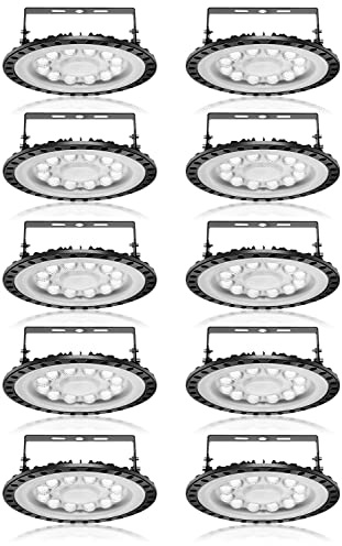wowspeed 50W LED UFO Industrial Lamp,5000LM Hallenstrahler LED, 6000-6500K Kaltweiß LED Industrielampe,Beam Angle 120° Workshop Lighting,IP67 Wasserdicht Industrie Strahler Werkstattlampe