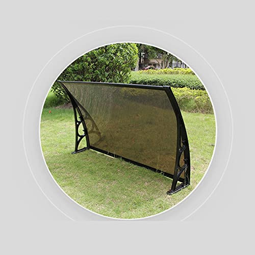 Zlovne Auvent de Porte Entrée,Marquise Porte d'Entrée,Auvent de Fenêtre en Polycarbonate UV Protection/Ignifuge,Marquise de Porte Extérieur pour Magasin,Toiture,Auvent dea Véranda (60x130cm/24 x51)