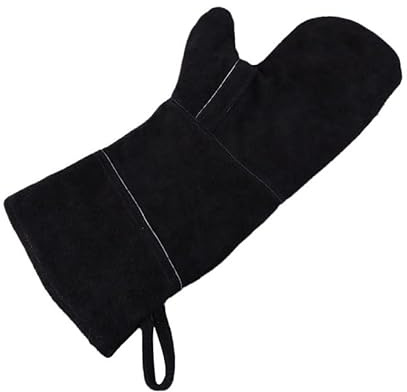 Extreme Wärmefeuerresistente Handschuhe Leder perfekt für den Kaminherd Ofen Grill Schweißen BBQ Topfhalter Grillhandschuhe