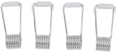 Chiudiporta Automatico con Cerniera a Molla in Acciaio Inox, 4 Pezzi, Chiusura Automatica per Porte Interne, con Coperture in Vinile, Antigraffio