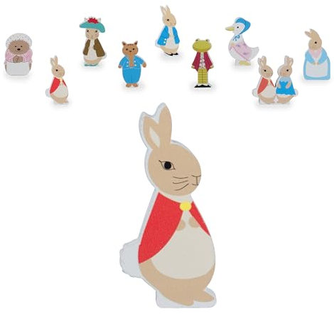 Flopsy Wooden Play Figure - Wooden Small World Peter Rabbit Figures, Wooden Character Set - Pretend Play Set for Boys, Girls, Toddler - Official Licensed Peter Rabbit Gifts by Orange Tree Toys