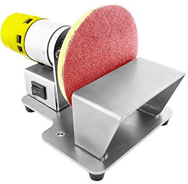 Levigatrice Elettrica, Levigatrice a Disco Abrasivo da 100 W, Levigatrice Professionale per Lucidatura a Disco da 6000 RPM, Levigatrice Multifunzione per Legno, Vetro, Metallo, 7 velocità, 20 Pezzi C