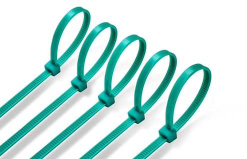 ERKO Fascette plastica verde per giardino 200 x 3,6 mm 100 pezzi di cablaggio professionali, Resistente allatemperature, per plastica e giardinaggio, forte