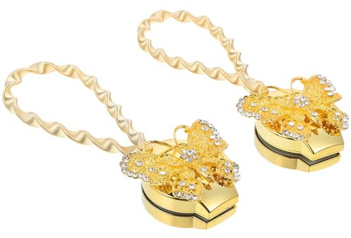 DECHOUS 2stücke Magnetische Vorhangschnallen Schmetterlinge Mit Strass Für Wohnräume Elegante Vorhangclips Zur Dekorativen Gestaltung Und Einfachen Handhabung