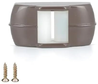 cyclingcolors Guide sangle largeur 12 à 15mm de volet roulant avec cache PVC marron fixation verticale à visser entraxe 30mm Accessoire Rouleau Enroulement Fixation Fenêtre Store Finition