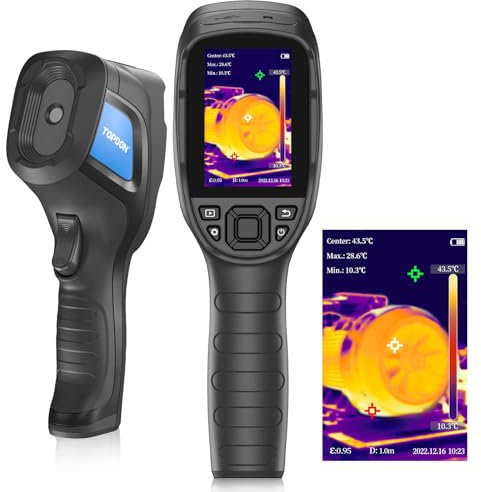 TC004 Lite Thermal Imaging Camera, TOPDON 160 x 120 IR Resolution 15-Hour Battery Life Handheld Infrared Thermal Imager with 1x / 2X / 4X Zoom Level, -4°F~1022°F Range, High and Low-Temperature Alarm