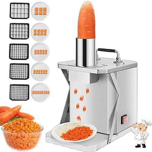 Picadora de verduras eléctrica, picadora multifuncional, cortadora de verduras, máquina cortadora automática para cebolla, trituradora de patatas, procesadora de verduras, uso comercial en el hogar