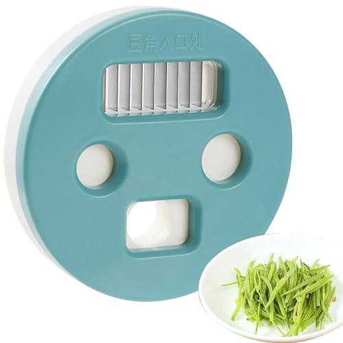 Bean Affettatrice per verdure di fagiolini taglierina manuale per fagiolini taglierina per verdure tritatutto fagioli lunghi multifunzionale 8 × 8 × 1,8 cm strumento da cucina per