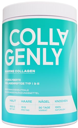Collagenly Marine Kollagen Pulver - Besten zur Unterstützung von Muskeln, Knochen und Gelenken - 300g
