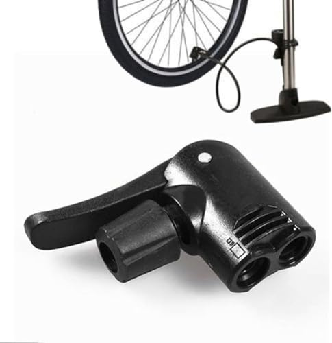 Black Pump Adapter Valve Bike Floor Pumps, 3 in 1 Replacement Dual Head Air Pump Adapter Valve for Bicycle Bike Cycle Tyre Tube Pump Adapter Bike Accessories,Bike Floor Pumps