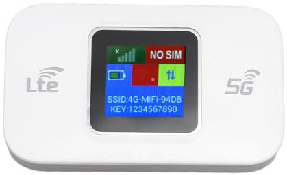 Culnflun Router Wifi Mobile 4G LTE, Schermo a Colori Ad Alta Velocità 300 Mbps, Batteria 3000Mah, Connessione a 10 Dispositivi Di Supporto, Adatto a Telefoni Cellulari E Tablet