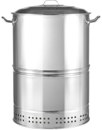 ENTHERONIC Barbecue a carbone Griglie a carbone sospese Barbecue rotondo da interno Barbecue a carbone Griglia per stufati a barile Pollo arrosto in casa Ostriche Cucina da campeggio per campeggio all