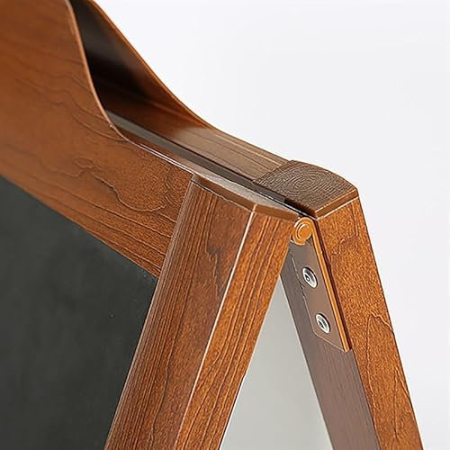 DisplayLager A-Board Wood look Kreidetafel-A-Rahmen Holzoptik - Aluminium mit Holzoptik, Schwarz, Holzoptik, 68 cm, Schwarz, für Gastronomie, Einzelhandel, Werkstätten