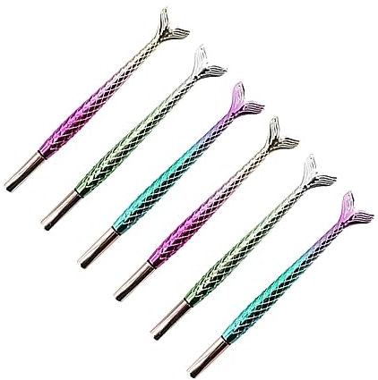 TEHAUX 1set Mermaid Portable Writing Pens with Comfortable Grip for Household School Use Multi Function Handwriting Accessories for Students and Teachers 6pcs
