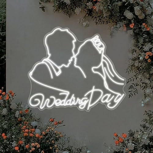 Hochzeitstag Hochzeit Liebe heiraten Cheer LED Neon Schild für Wanddekoration USB verstellbare Helligkeit Wohnzimmer Bars Pub Club Versammlungen Kunst Wanddekoration