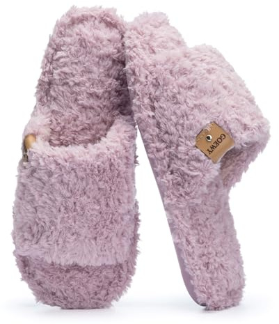 GOEWY Zapatillas de Mujer con Punta Abierta – Pantuflas de Espuma con Suela Antideslizante para interiores/exteriores, muy suaves como regalo para mujeres