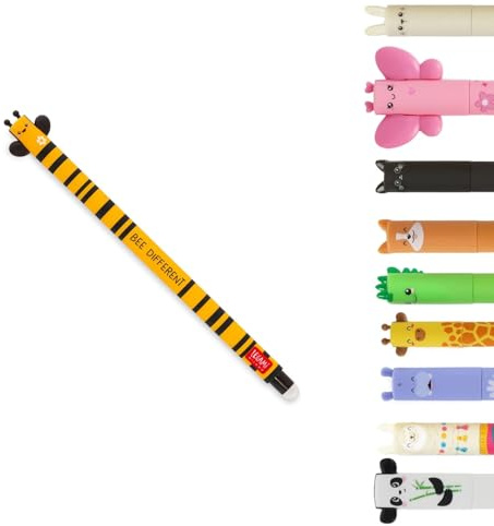 LEGAMI Gelstift Vario Biene | Erstelle dein persönliches Set | radierbare Thermotinte | 0,7 mm Spitze | in vielen verschiedene Motive | inkl. Radierfunktion | für Schule & Büro