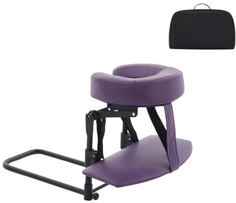 YsXoWiui Home Top Massage Kit avec Coussin Ajustable Support Ergonomique pour Tête et Visage Planche de Maintien Main Repose-tête En Alliage et Mousse PU Adapt, Violet